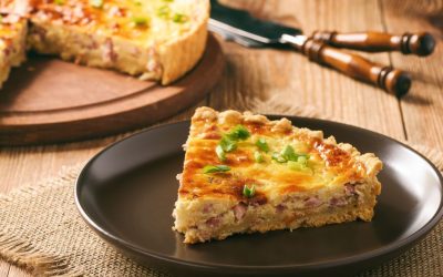 Quiche with Bacon, Swiss Cheese and Chives